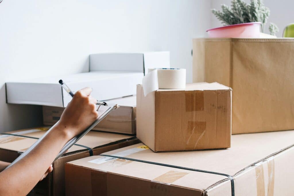 Listing Boxes Before Moving House